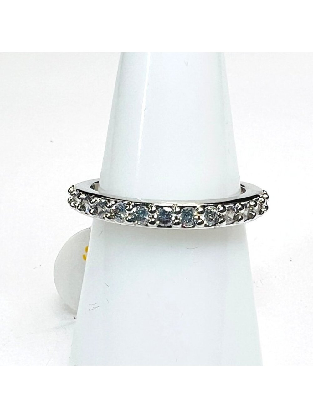 Ring Bomb Party Ring size 7  CZ looking band, bling, quiet luxury, glam